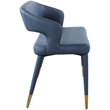 Meridian Furniture Destiny Navy Vegan Leather Bench