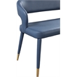 Meridian Furniture Destiny Navy Vegan Leather Bench