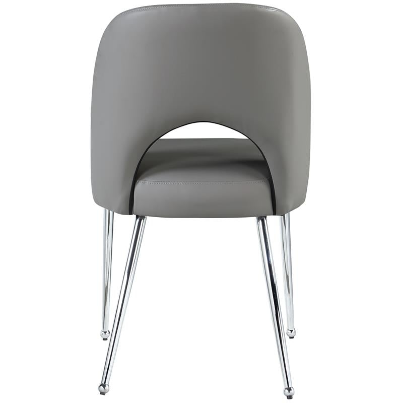 Meridian Furniture Logan Grey Vegan Leather Dining Chair