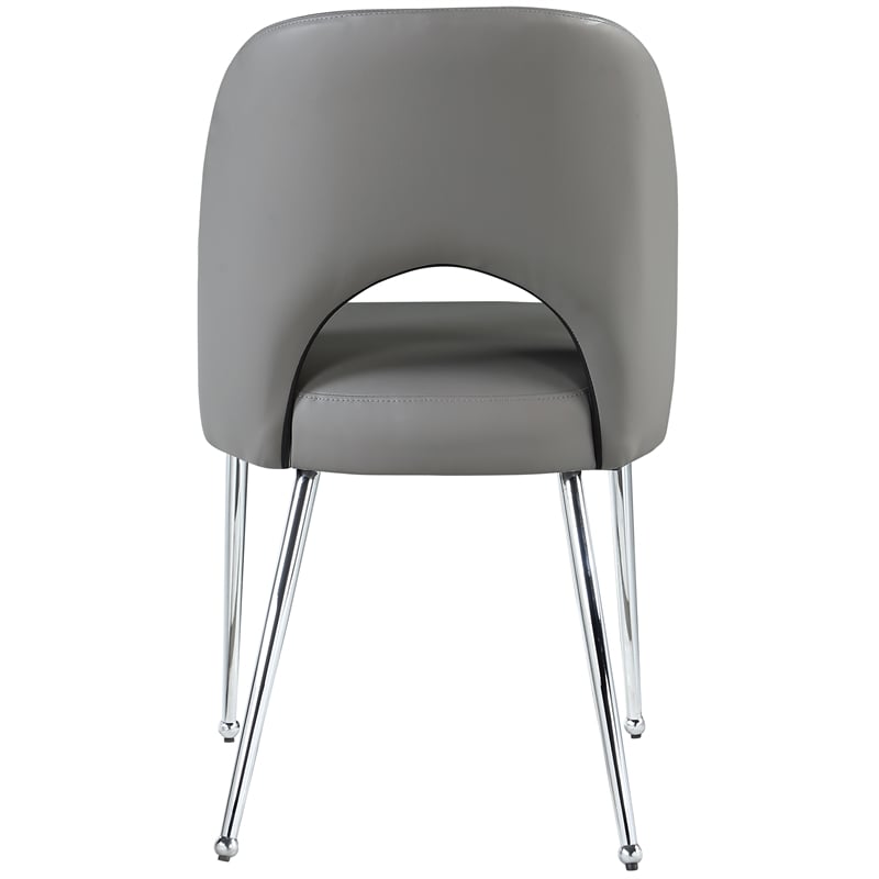 Meridian Furniture Logan Grey Vegan Leather Dining Chair