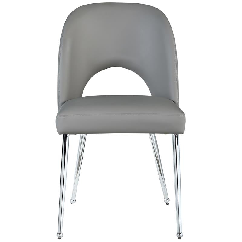 Meridian Furniture Logan Grey Vegan Leather Dining Chair