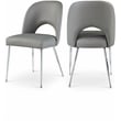 Meridian Furniture Logan Grey Vegan Leather Dining Chair