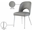 Meridian Furniture Logan Grey Vegan Leather Dining Chair