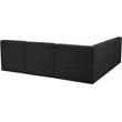 Meridian Furniture Relax Black Velvet Modular Sectional