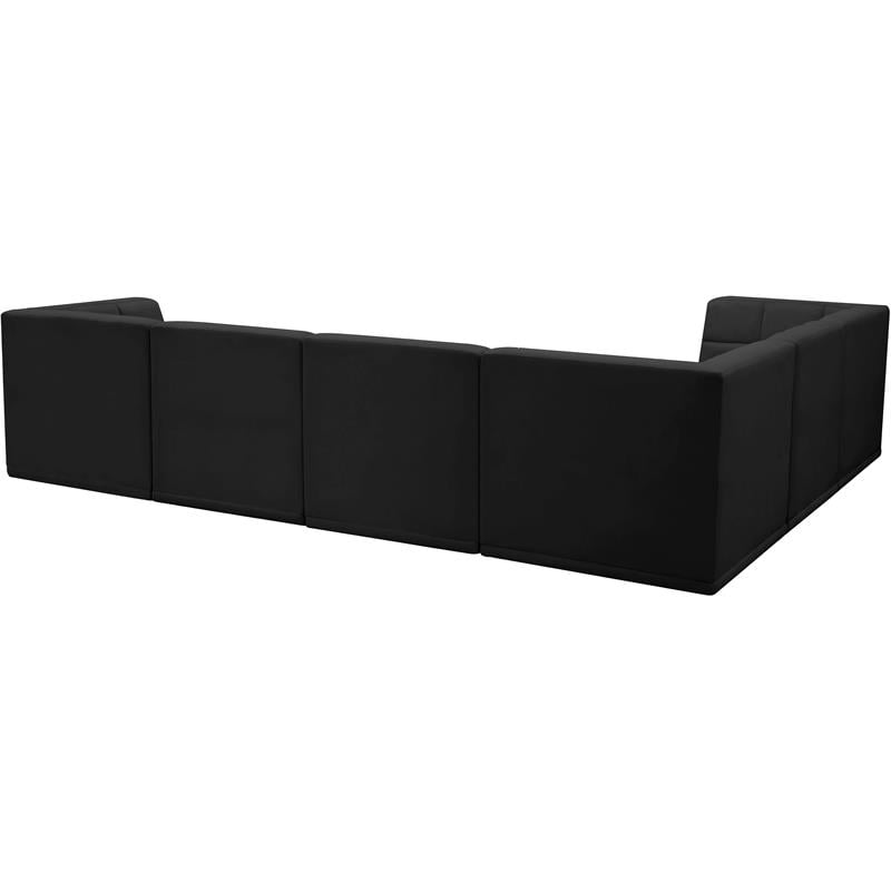 Meridian Furniture Relax Black Velvet Modular Sectional