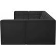 Meridian Furniture Relax Black Velvet Modular Sectional