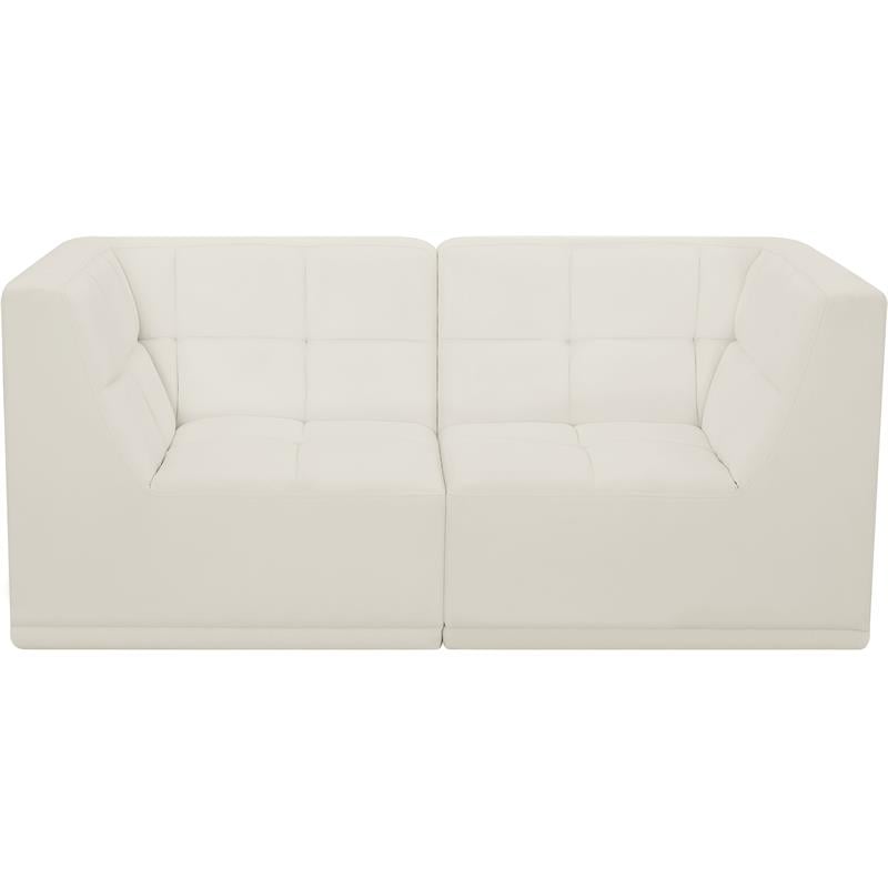 Meridian Furniture Relax Cream Velvet Modular Sofa