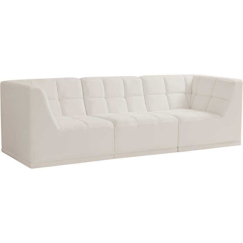 Meridian Furniture Relax Cream Velvet Modular Sofa