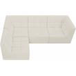 Meridian Furniture Relax Cream Velvet Modular Sectional