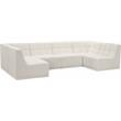 Meridian Furniture Relax Cream Velvet Modular Sectional