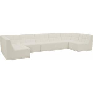 Meridian Furniture Relax Cream Velvet Modular Sectional
