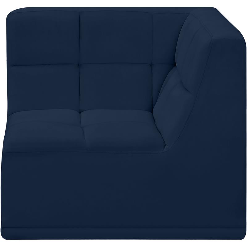 Meridian Furniture Relax Navy Velvet Corner Chair