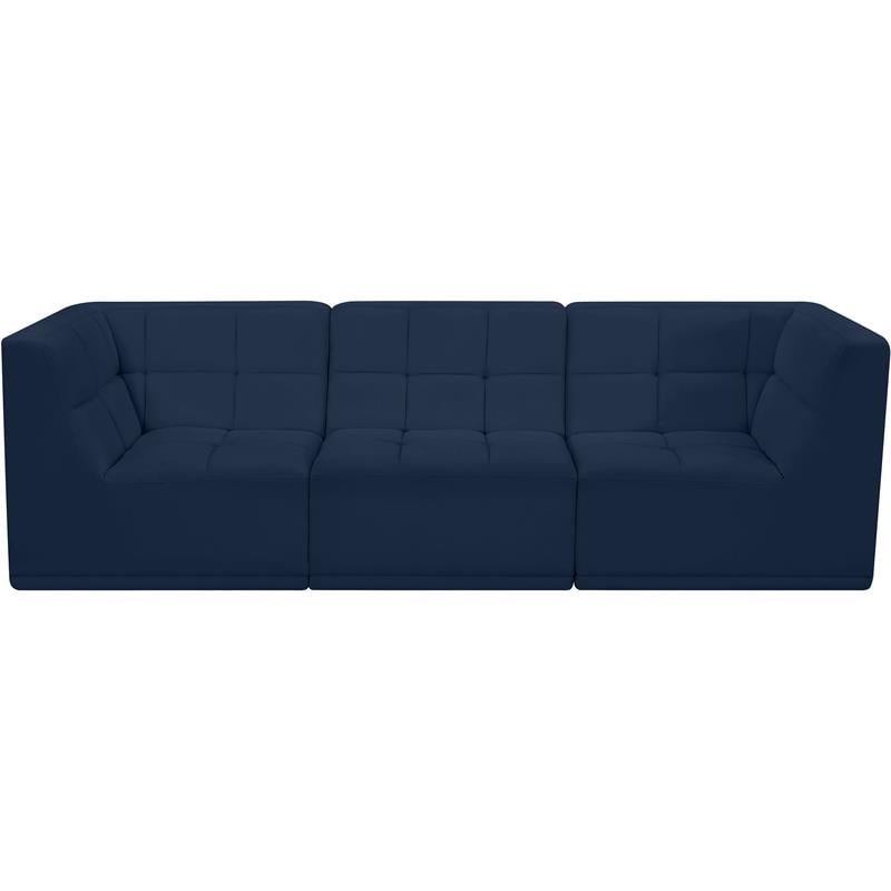 Meridian Furniture Relax Navy Velvet Modular Sofa