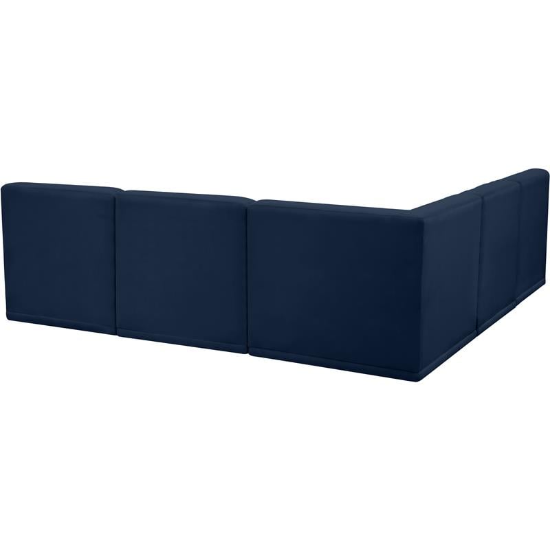 Meridian Furniture Relax Navy Velvet Modular Sectional