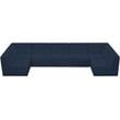 Meridian Furniture Relax Navy Velvet Modular Sectional