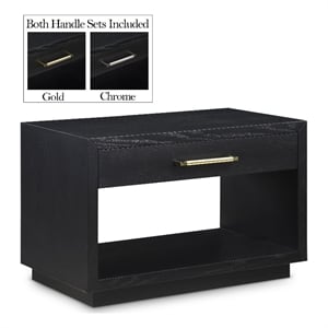 Meridian Furniture Avery Black Wood Veneer Night Stand