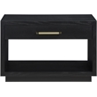 Meridian Furniture Avery Black Wood Veneer Night Stand