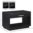 Meridian Furniture Avery Black Wood Veneer Night Stand