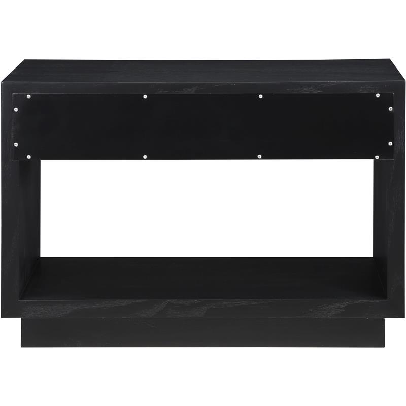 Meridian Furniture Avery Black Wood Veneer Night Stand