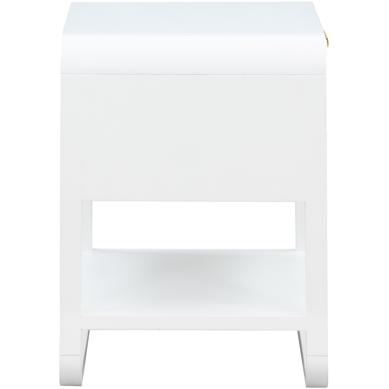 Meridian Furniture Sage White Wood Veneer Night Stand