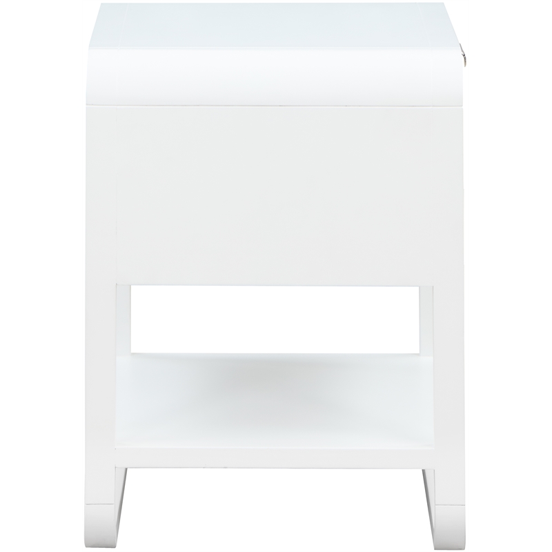 Meridian Furniture Sage White Wood Veneer Night Stand