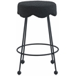 Meridian Furniture Fleur Black Boucle Fabric Counter Stool