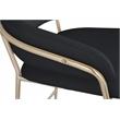 Meridian Furniture Yara Black Velvet Counter Stool