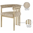 Meridian Furniture Marcello Beige Velvet Dining Chair (Set of 2)