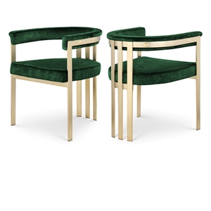 Meridian Furniture Marcello Green Velvet Dining Chair (Set of 2)
