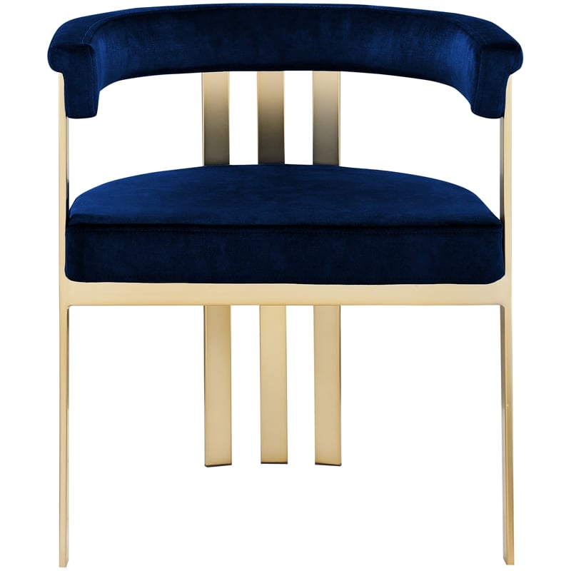 Meridian Furniture Marcello Navy Velvet Dining Chair (Set of 2)