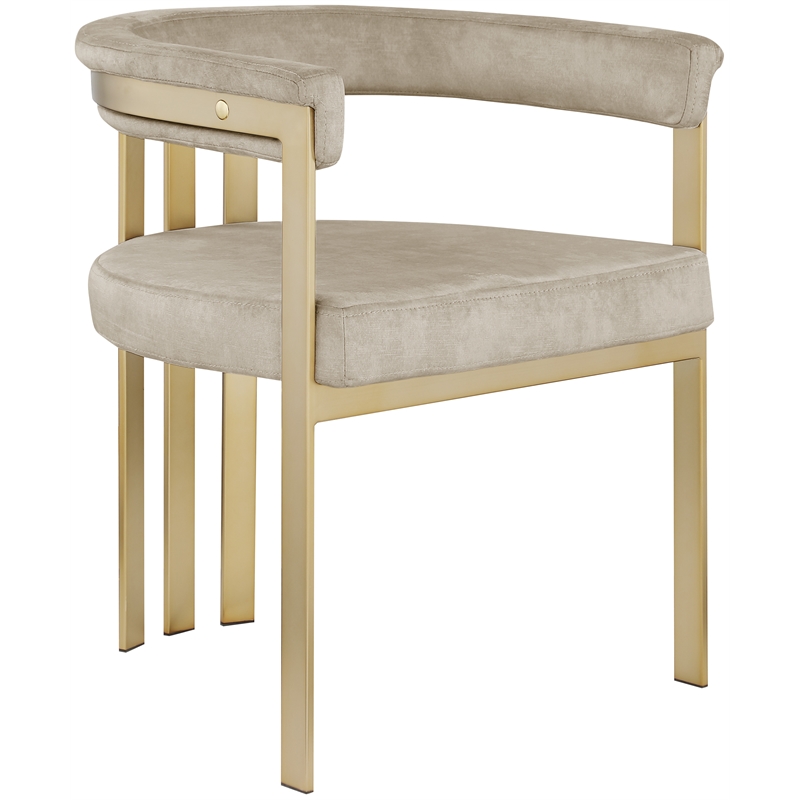 Meridian Furniture Marcello Stone Velvet Dining Chair (Set of 2)