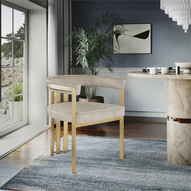 Meridian Furniture Marcello Stone Velvet Dining Chair (Set of 2)