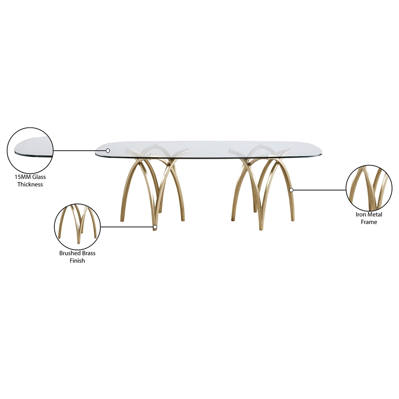 Meridian Furniture Madelyn Gold Dining Table