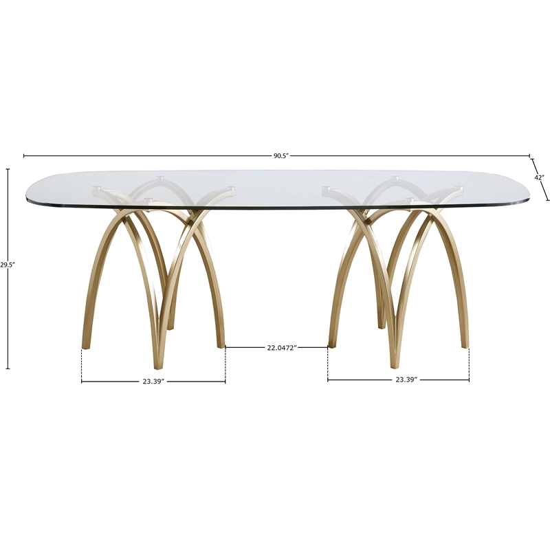 Meridian Furniture Madelyn Gold Dining Table