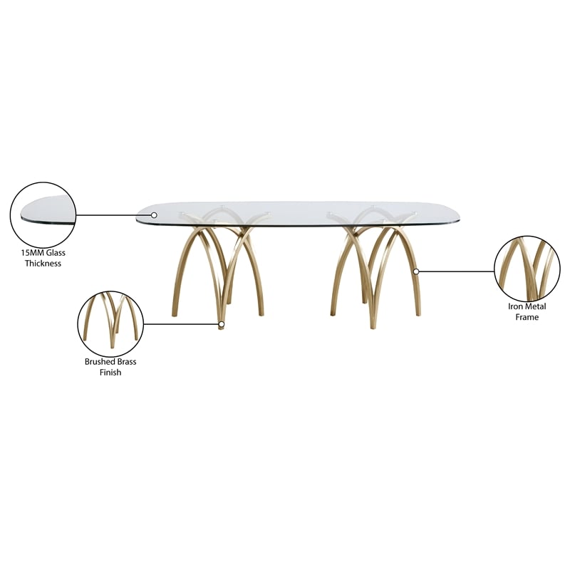 Meridian Furniture Madelyn Gold Dining Table