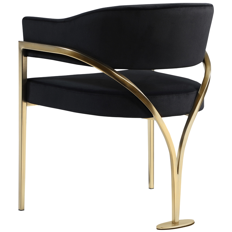 Meridian Furniture Madelyn Black Velvet Dining Chair (Set of 2)