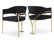 Meridian Furniture Madelyn Black Velvet Dining Chair (Set of 2)