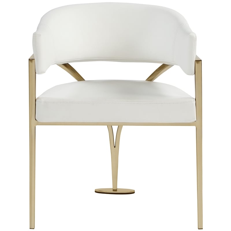 Meridian Furniture Madelyn Cream Vegan Leather Dining Chair (Set of 2)