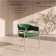 Meridian Furniture Madelyn Green Velvet Dining Chair (Set of 2)
