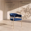 Meridian Furniture Madelyn Navy Velvet Dining Chair (Set of 2)