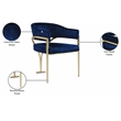 Meridian Furniture Madelyn Navy Velvet Dining Chair (Set of 2)