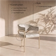 Meridian Furniture Madelyn Stone Velvet Dining Chair (Set of 2)
