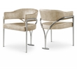 Meridian Furniture Madelyn Beige Velvet Dining Chair (Set of 2)