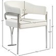 Meridian Furniture Madelyn Cream Vegan Leather Dining Chair (Set of 2)