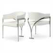 Meridian Furniture Madelyn Cream Vegan Leather Dining Chair (Set of 2)