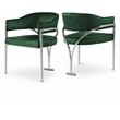 Meridian Furniture Madelyn Green Velvet Dining Chair (Set of 2)
