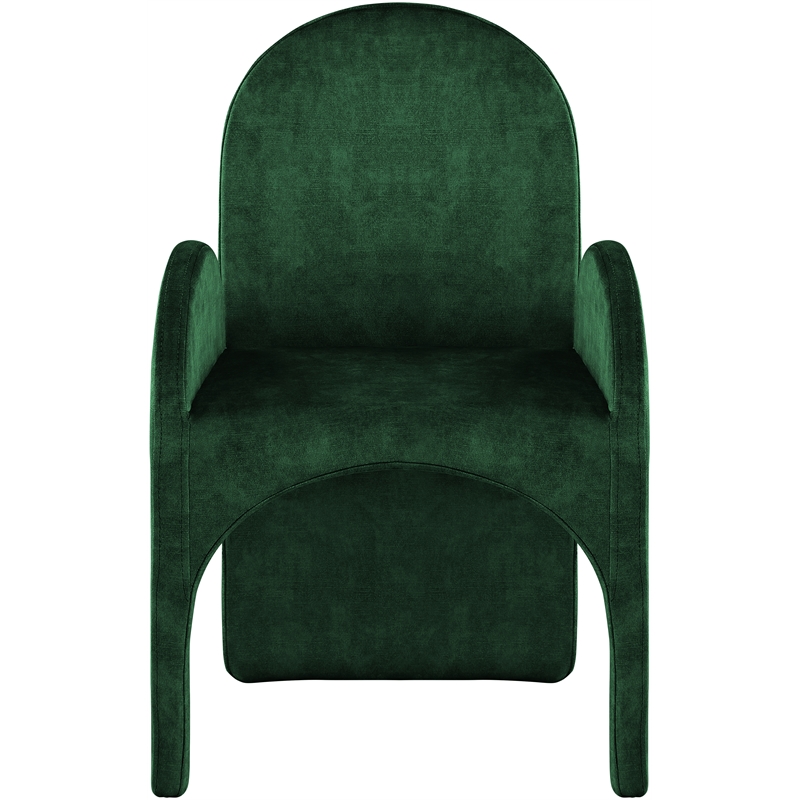 Meridian Furniture Summer Green Velvet Dining Arm Chair (Set of 2)