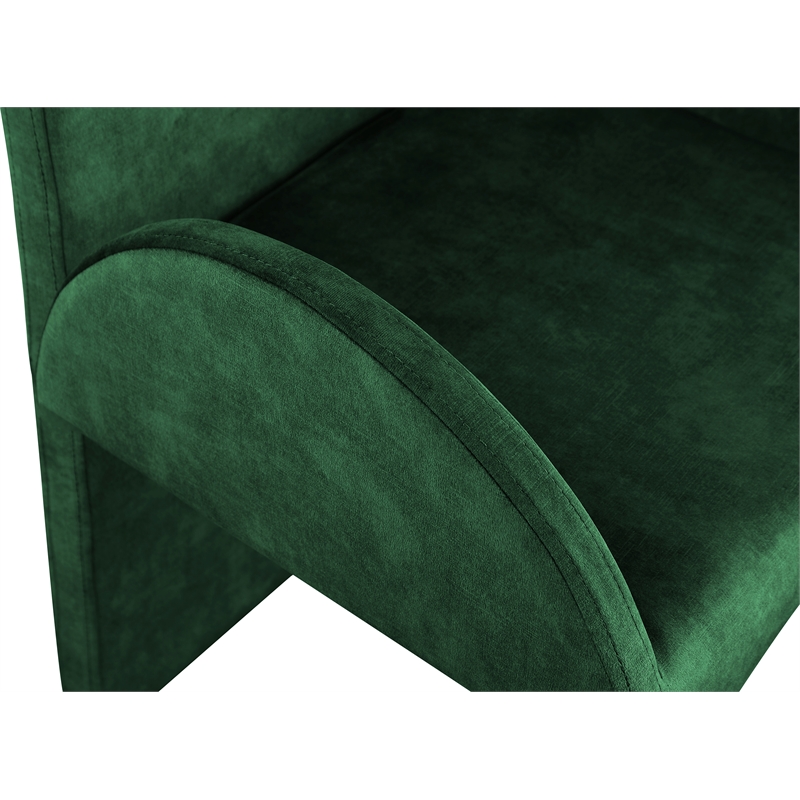 Meridian Furniture Summer Green Velvet Dining Arm Chair (Set of 2)