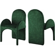 Meridian Furniture Summer Green Velvet Dining Arm Chair (Set of 2)