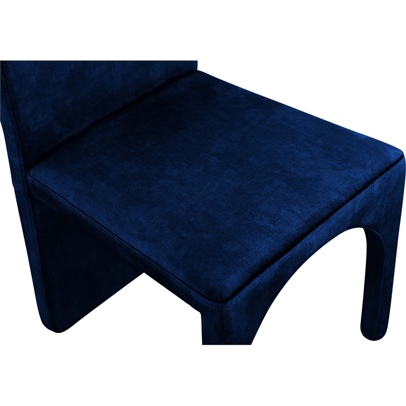 Meridian Furniture Summer Navy Velvet Dining Side Chair (Set of 2)